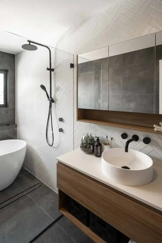 Project manager overseeing a fully managed Contemporary Bathrooms renovation by Bathroom Renovations North Shore.