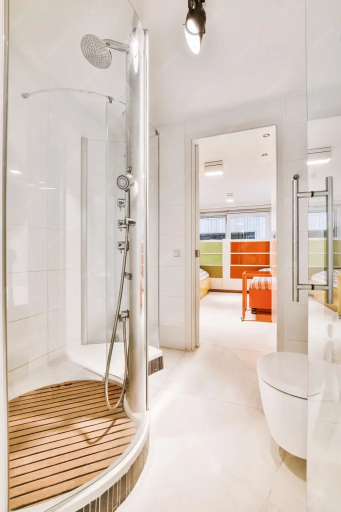 Stylish walk-in shower featured in ensuite upgrades by Bathroom Renovations North Shore, offering space and accessibility.